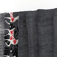 Dashing Deer Vertical Border - Slate