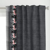 Dashing Deer Vertical Border - Slate