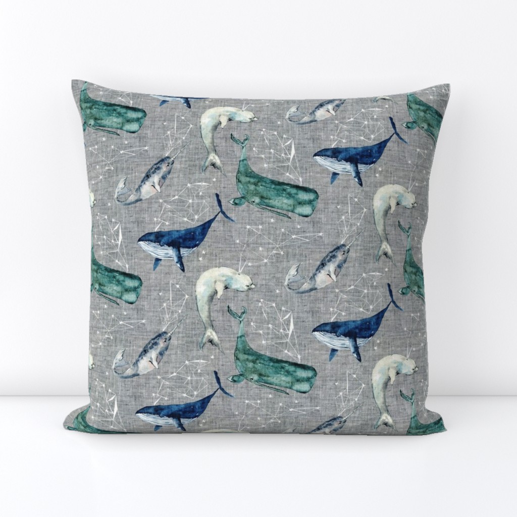 Atlantis Whales (grey) MED 