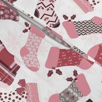 Christmas Stockings - Pink and Grey