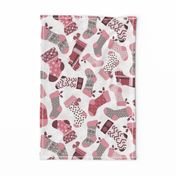 Christmas Stockings - Pink and Grey