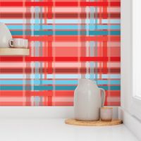 Living Coral Large Smooth Plaid