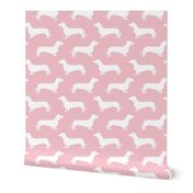 Dachshund Breed - Weiner dog fabric - pink