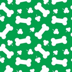 Dog Treat Bones and shamrocks - St Patricks Day - green