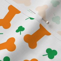 Dog Treat Bones and shamrocks - St Patricks Day - orange and green