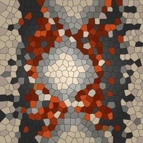 Red Gray Cream Snakeskin Mosaic