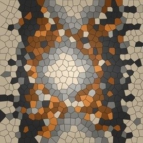 Coffee Cream Gray Snakeskin Mosaic