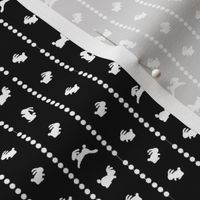 Rabbit Feedsack Stripe | Black + White