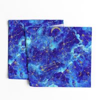 Celestial Zodiac Constellations in Midnight Watercolor