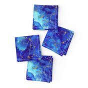 Celestial Zodiac Constellations in Midnight Watercolor