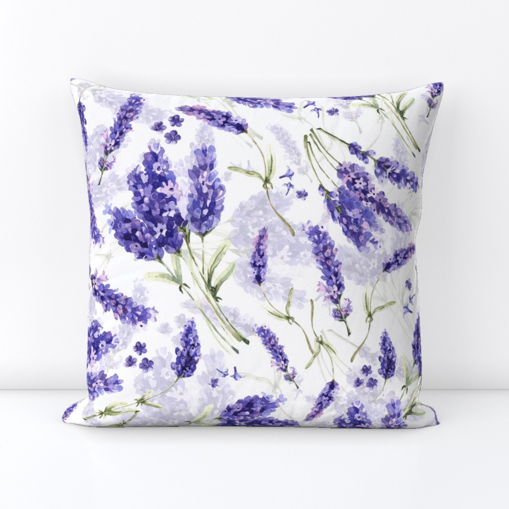 18" Nostalgic Lavender Lavender Wildflowers double layer 
