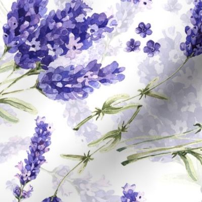 18" Nostalgic Lavender Lavender Wildflowers double layer 