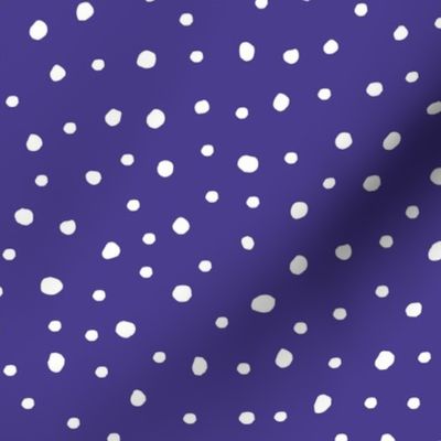 8" Hand drawn White Polka Dots in Lavenderfield - Mix & Match