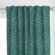 Blue and Green cheetah print - teal background