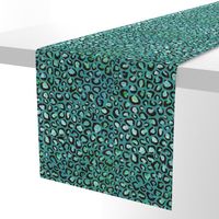 Blue and Green cheetah print - teal background