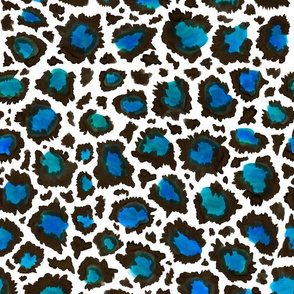 Vibrant blue animal print