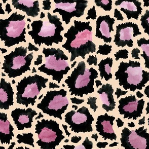 pink animal print - light orange