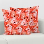 Tesselating Coral Flamingoes