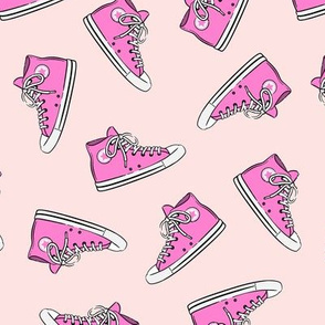 Retro Shoes - pink on pink toss - Chucks