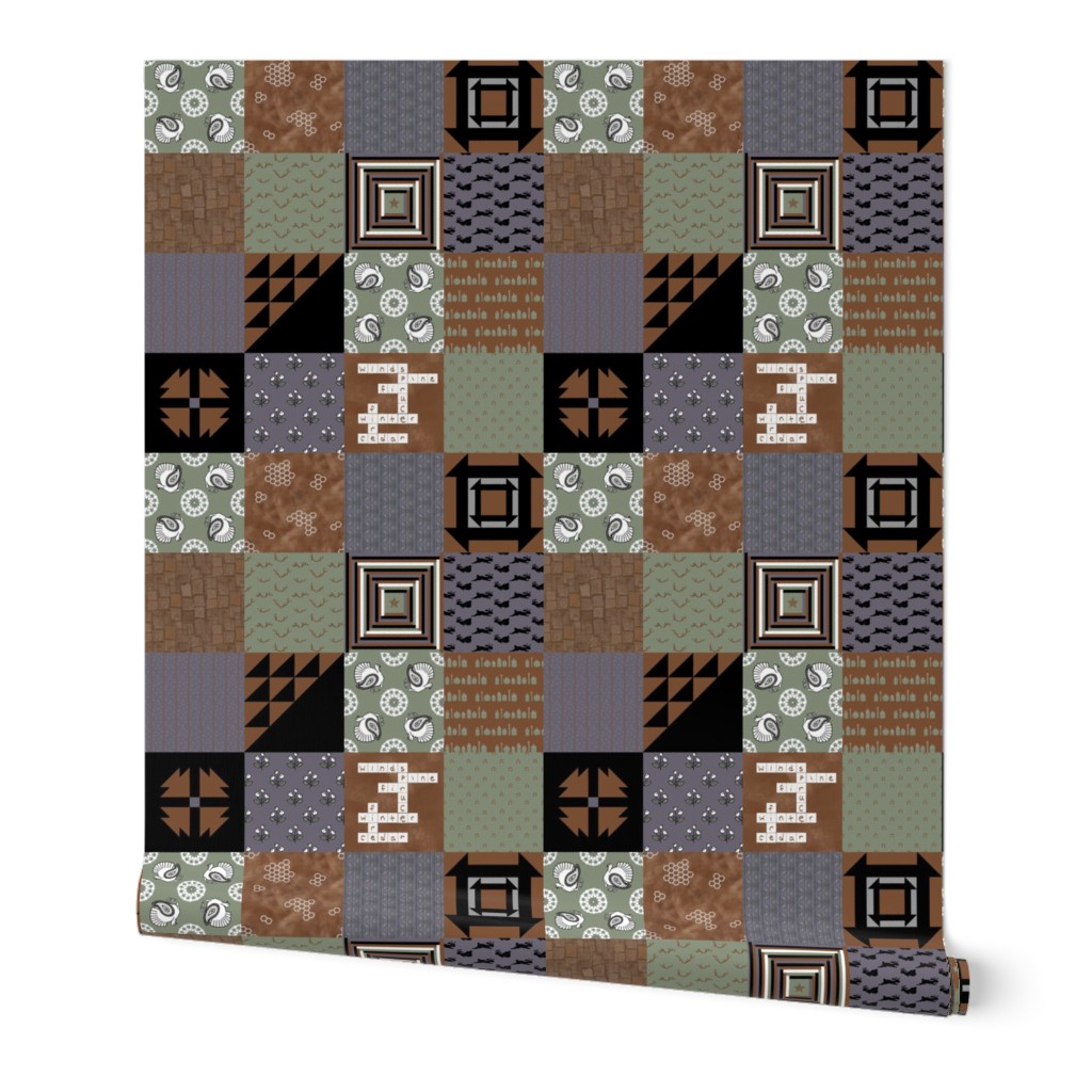 Winter Farmhouse | 4" Wholecloth Patchwork