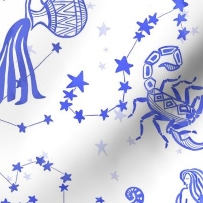 Blue Astrology Zodiac Signs