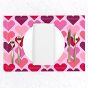 Retro Hearts geometric Valentine's Day Wallpaper