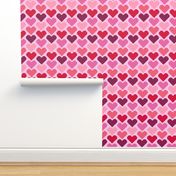 Retro Hearts geometric Valentine's Day Wallpaper