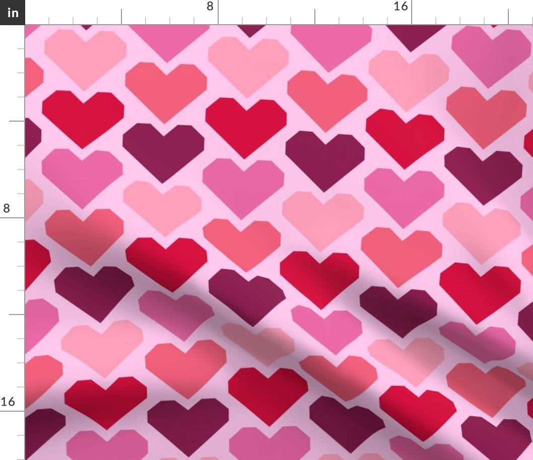 Retro Hearts geometric Valentine's Day Wallpaper