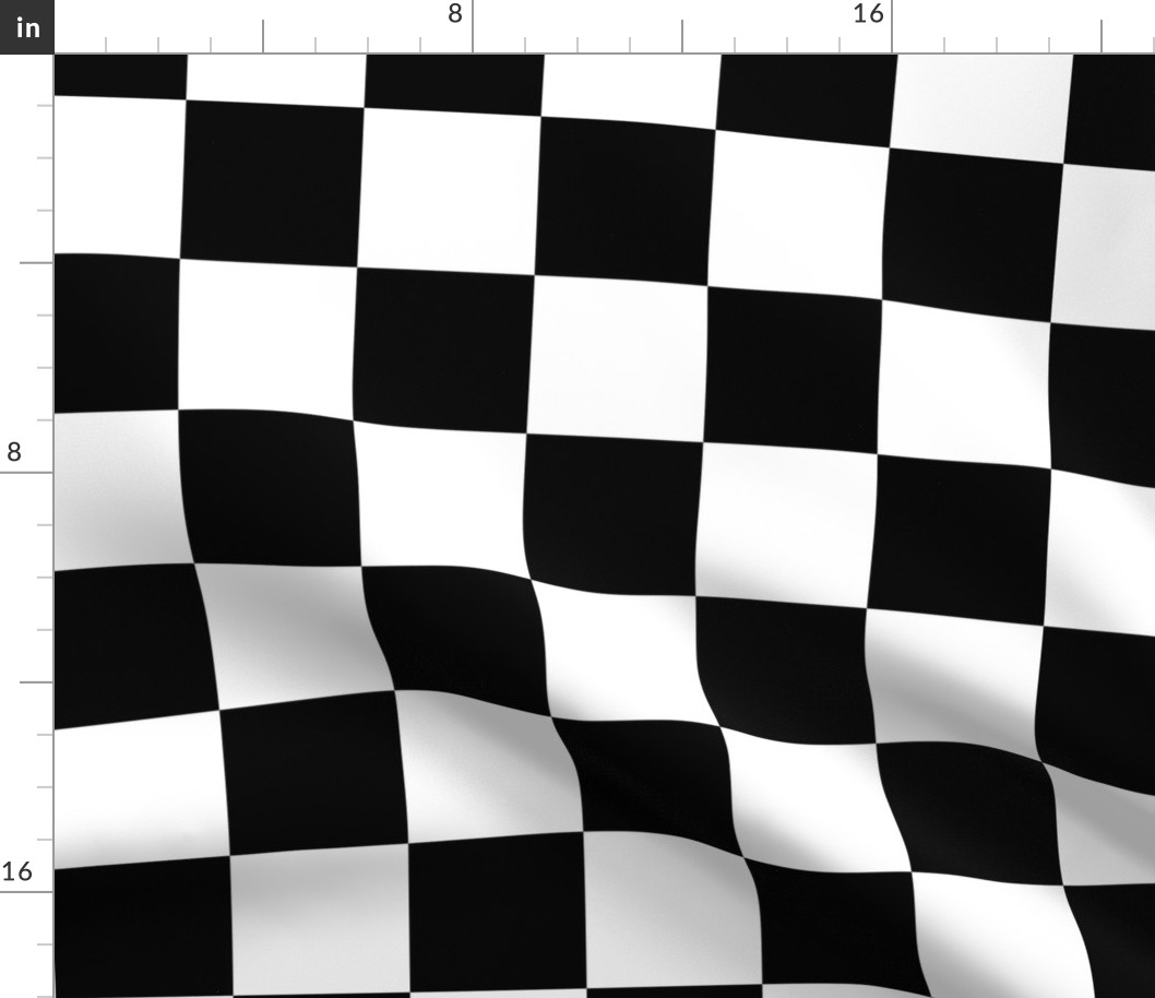 Formula 1 Race large checkered flag black white 