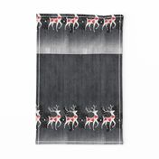 Dashing Deer Horizontal Border - Slate