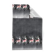 Dashing Deer Horizontal Border - Slate