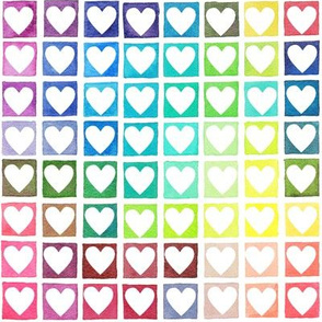 Colour Chart Hearts - inverse