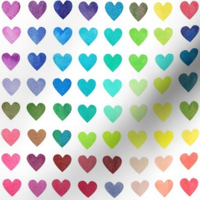 Colour Chart Hearts - medium scale