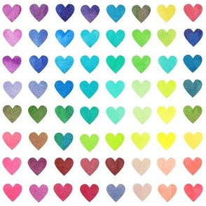 Colour Chart Hearts - medium scale