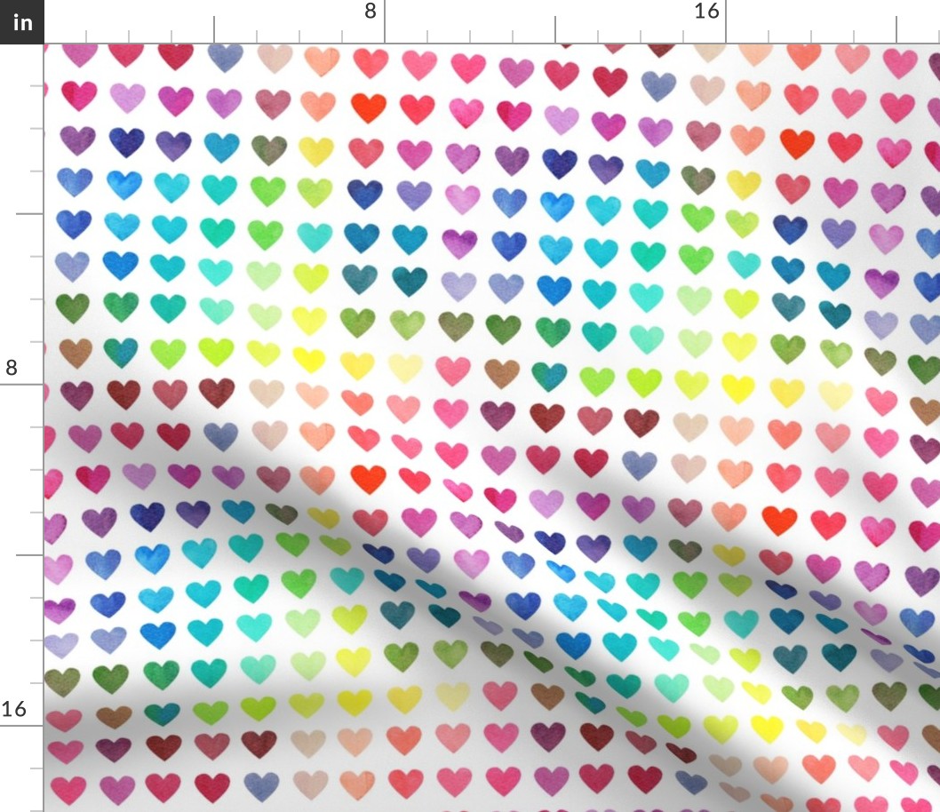 Colour Chart Hearts - medium scale