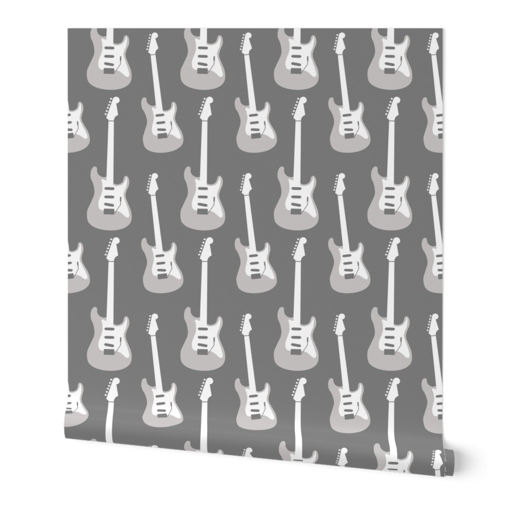 Electric guitars, grey scale