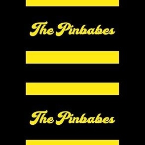 Pinbabes Pinball Team Club Logo Yellow on Black