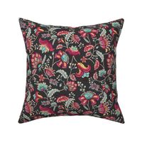 Indian Floral in Purple - DarkGray