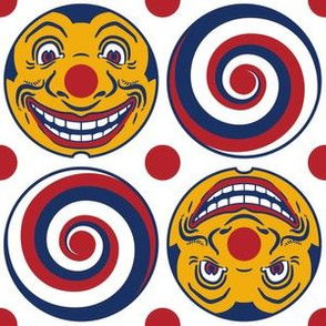 Vintage Toy Ferris Wheel Clown & Spiral