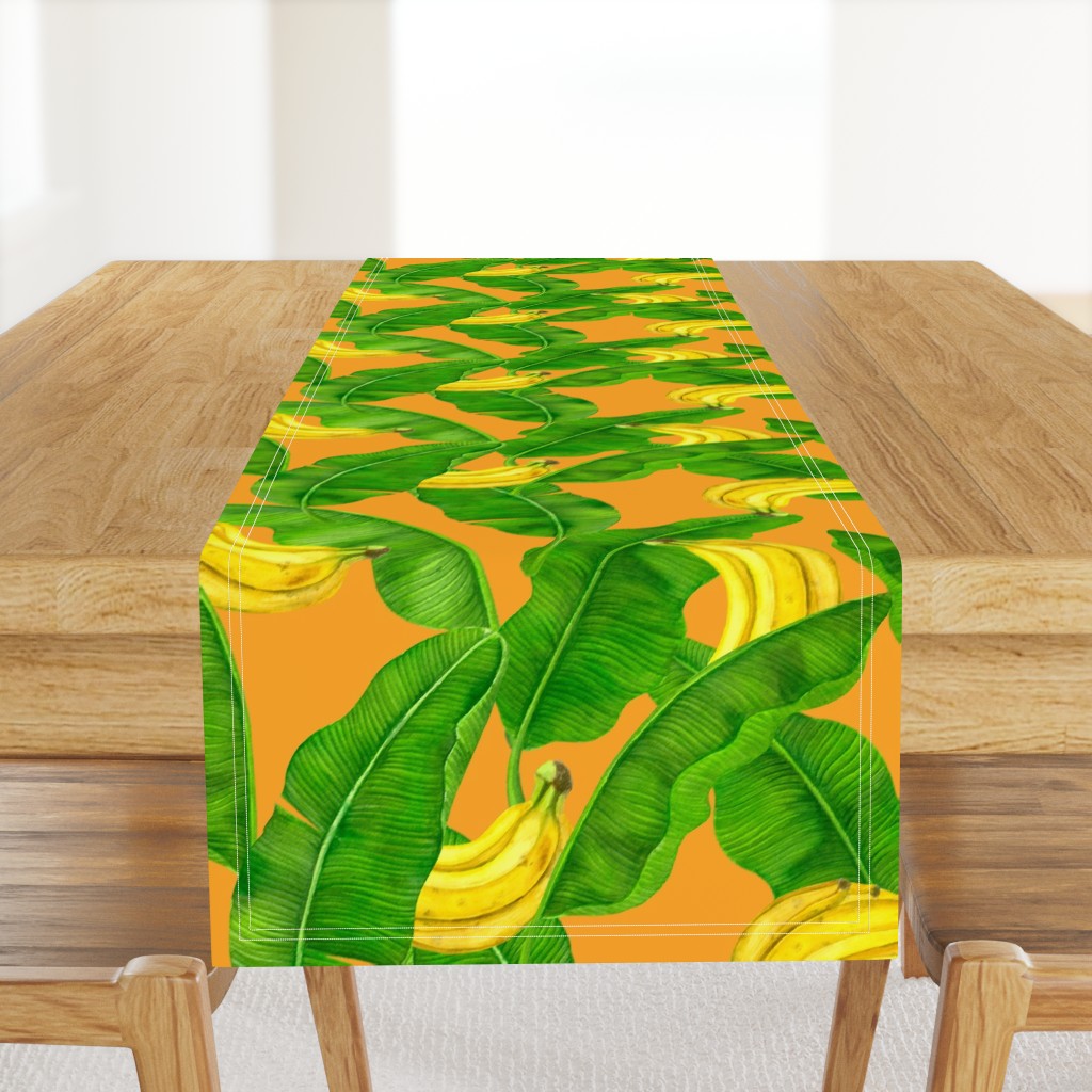 Bananas and leaves watercolor design