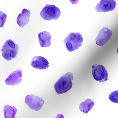 Amethyst watercolor spots || hand painted purple dots