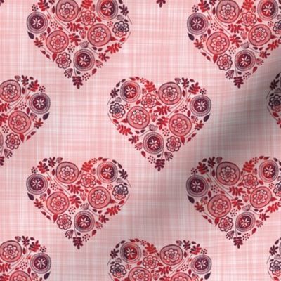 Doodle Hearts - Textured Background