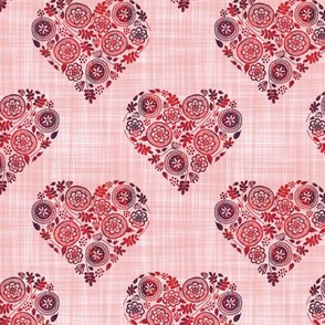 Doodle Hearts - Textured Background