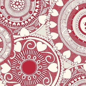 heart mandala red