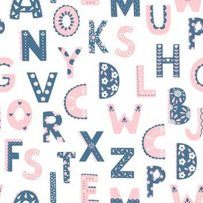 Blue and Pink letters