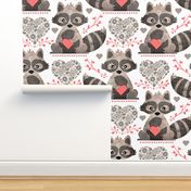 Raccoon's Valentine - Coral