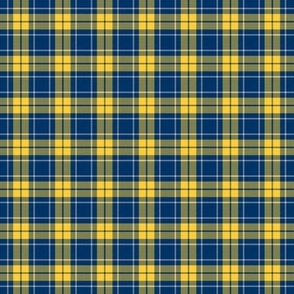 Navy Blue and Yellow Plaid 