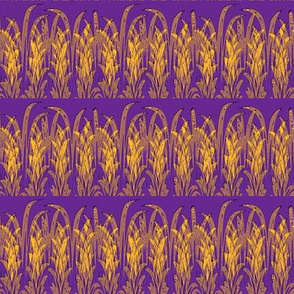 Purple and Gold Wheat in the Wind