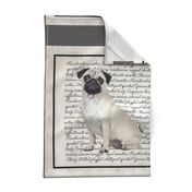 Pug Pillow/Quilt Panel