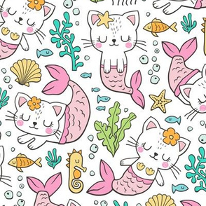 Purrmaids Cats Mermaids  Sea Doodle